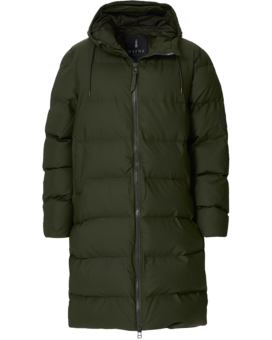 Herr | Jackor | RAINS | Waterproof Long Puffer Jacket Green