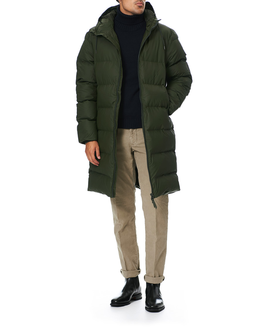 Herr | Jackor | RAINS | Waterproof Long Puffer Jacket Green