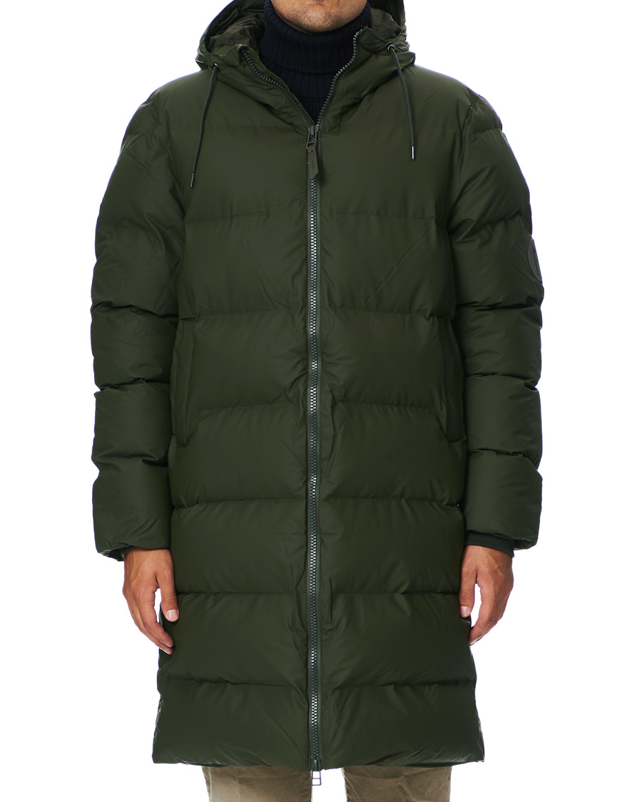 Herr | Jackor | RAINS | Waterproof Long Puffer Jacket Green