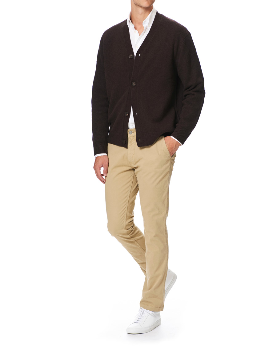 Herr | Tröjor | Samsøe Samsøe | Samsøe & Samsøe Viktor Knitted Wool Cardigan Mole