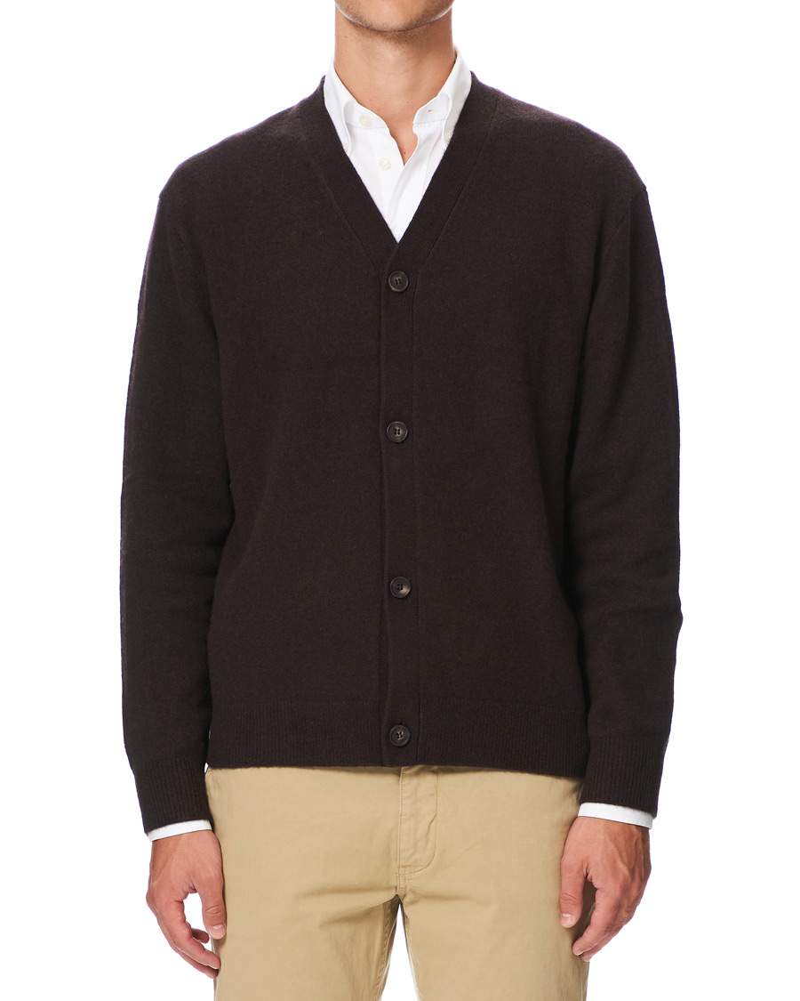 Herr | Tröjor | Samsøe Samsøe | Samsøe & Samsøe Viktor Knitted Wool Cardigan Mole