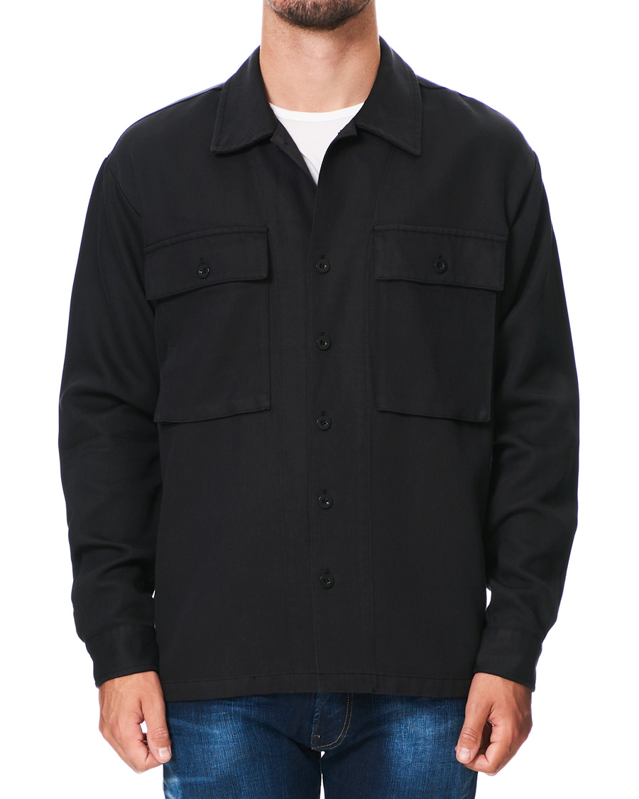 Herr | Skjortor | Samsøe Samsøe | Samsøe & Samsøe Vega Lyocell/Cotton Overshirt Black