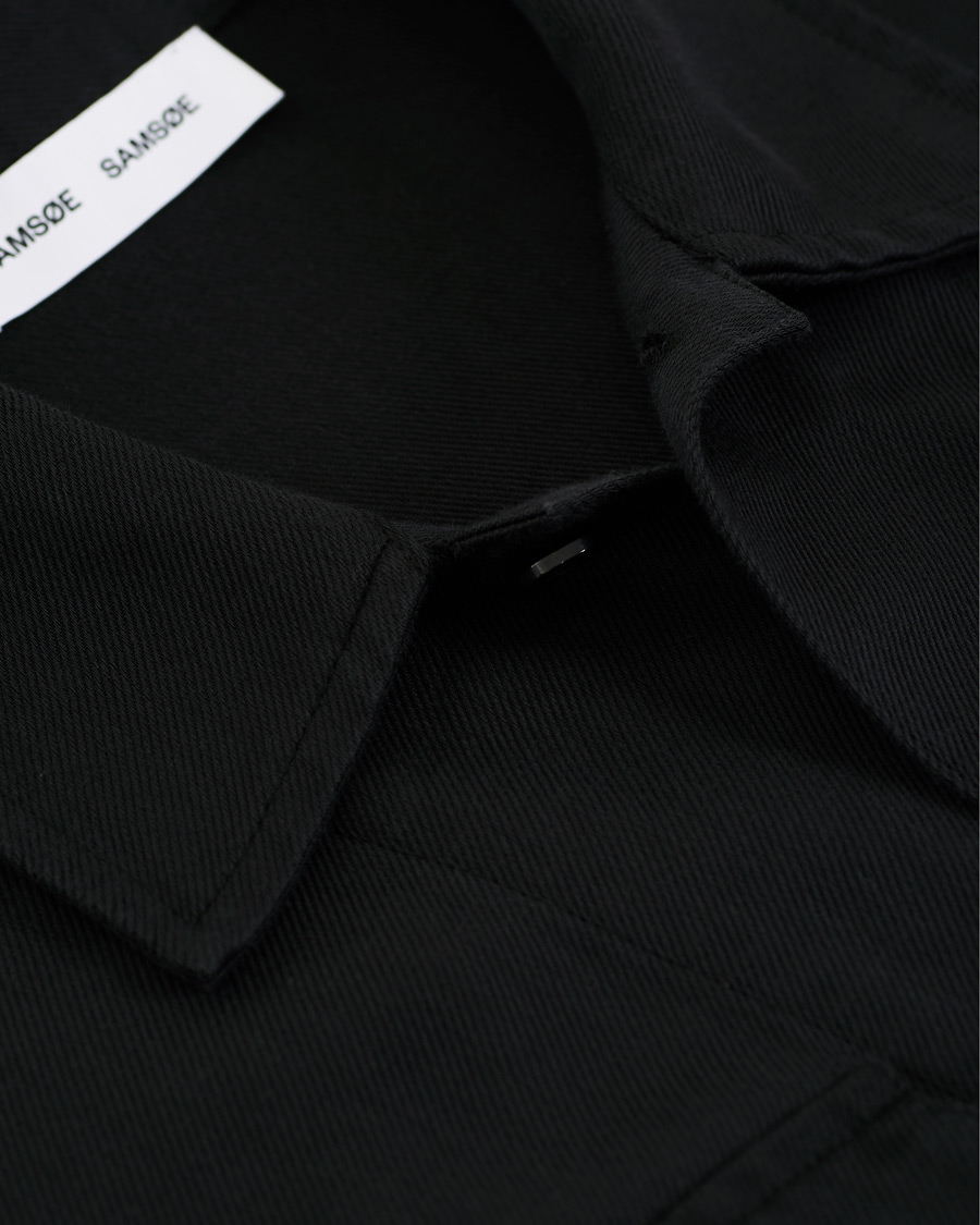 Herr | Skjortor | Samsøe Samsøe | Samsøe & Samsøe Vega Lyocell/Cotton Overshirt Black
