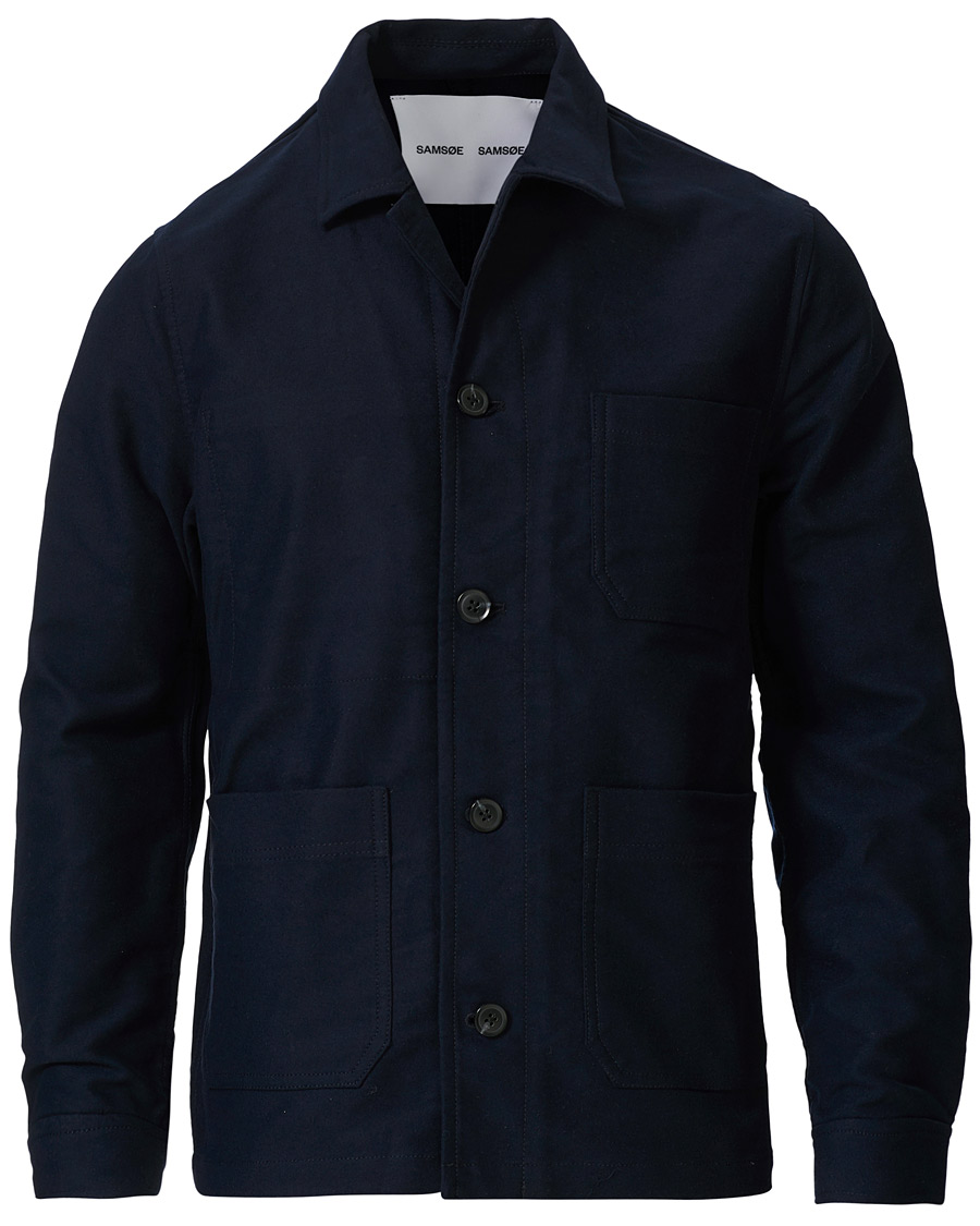 Herr | Skjortor | Samsøe Samsøe | Samsøe & Samsøe Cotton Worker Jacket Sky Captain
