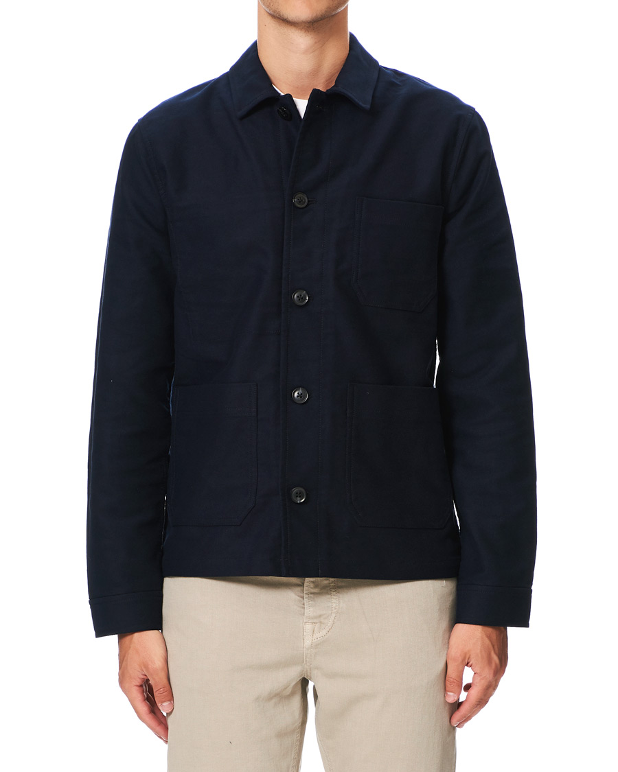 Herr | Skjortor | Samsøe Samsøe | Samsøe & Samsøe Cotton Worker Jacket Sky Captain