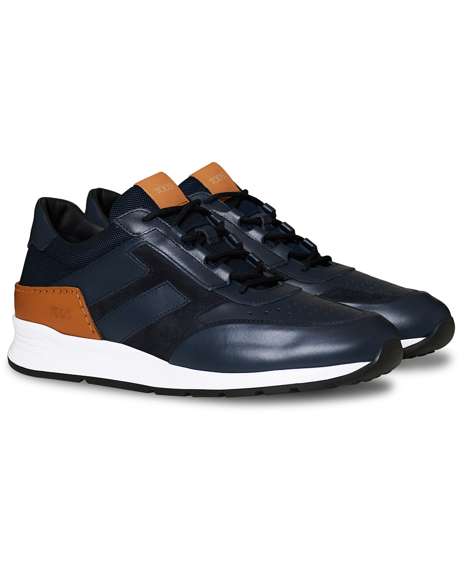 Herr | Tod's Allaciato Luxury Running Sneaker Navy Calf | Tod's | Allaciato Luxury Running Sneaker Navy Calf
