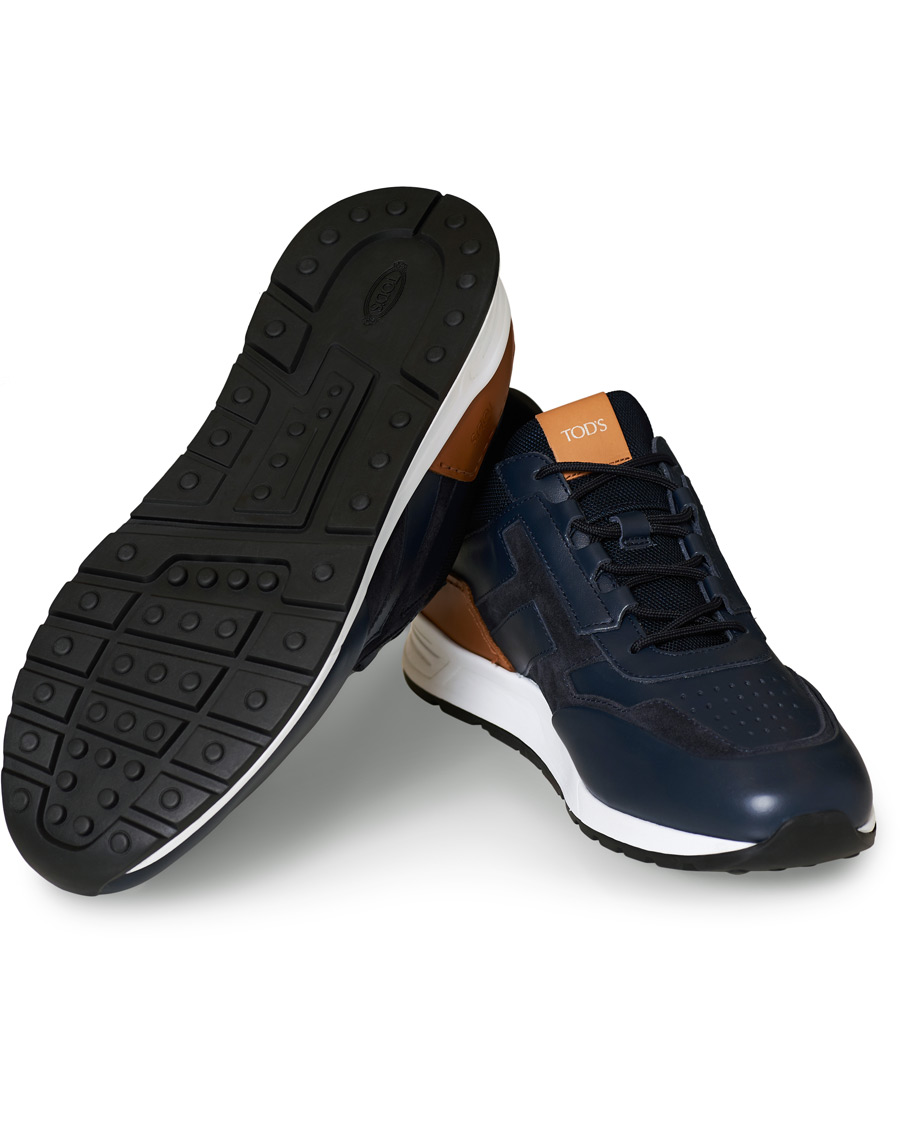 Herr | Tod's Allaciato Luxury Running Sneaker Navy Calf | Tod's | Allaciato Luxury Running Sneaker Navy Calf