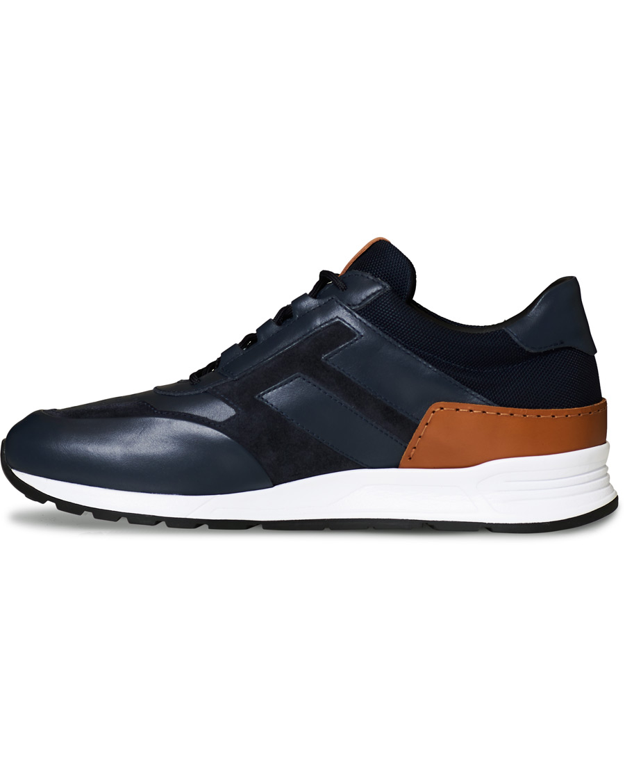 Herr | Tod's Allaciato Luxury Running Sneaker Navy Calf | Tod's | Allaciato Luxury Running Sneaker Navy Calf