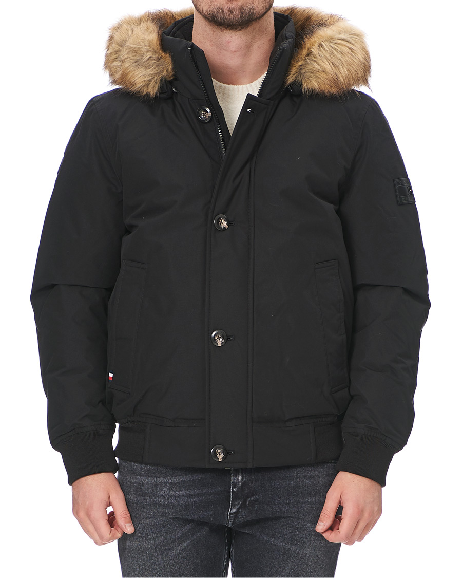 Herr | Jackor | Tommy Hilfiger | Hampton Fake Fur Down Bomber Jacket Black