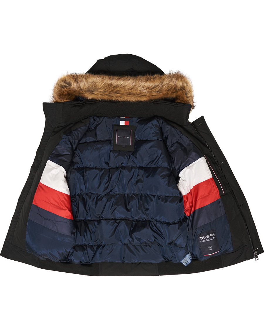 Herr | Jackor | Tommy Hilfiger | Hampton Fake Fur Down Bomber Jacket Black