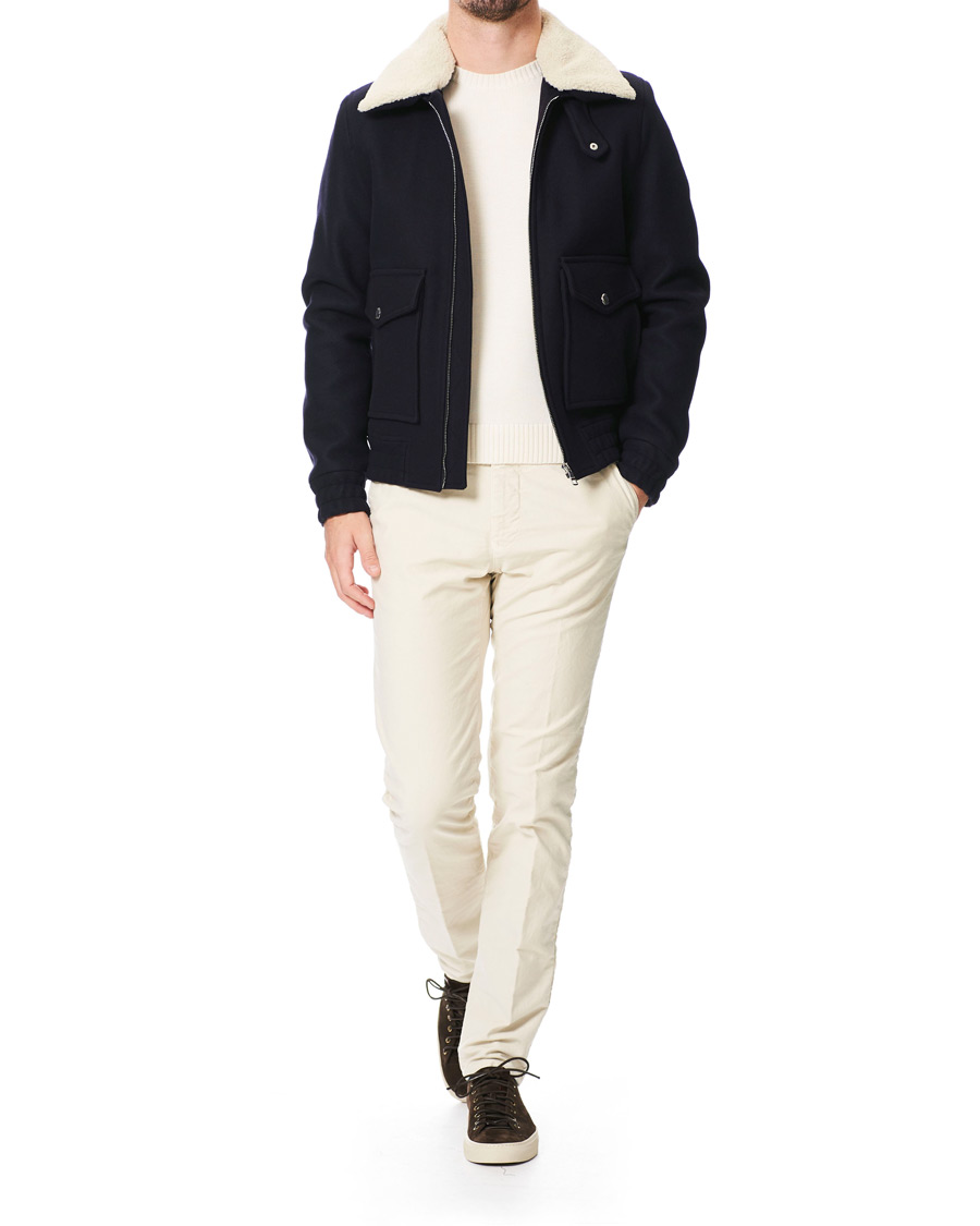 Herr | Jackor | Tommy Hilfiger | Shearling Collar Flight Jacket Desert Sky