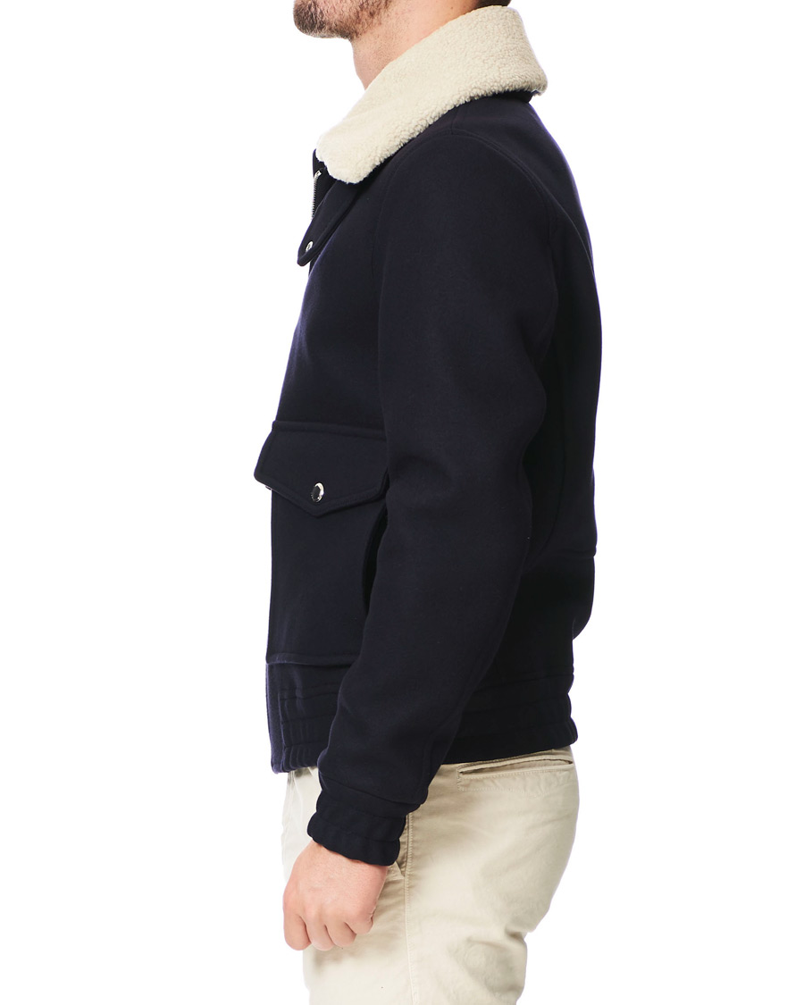 Herr | Jackor | Tommy Hilfiger | Shearling Collar Flight Jacket Desert Sky