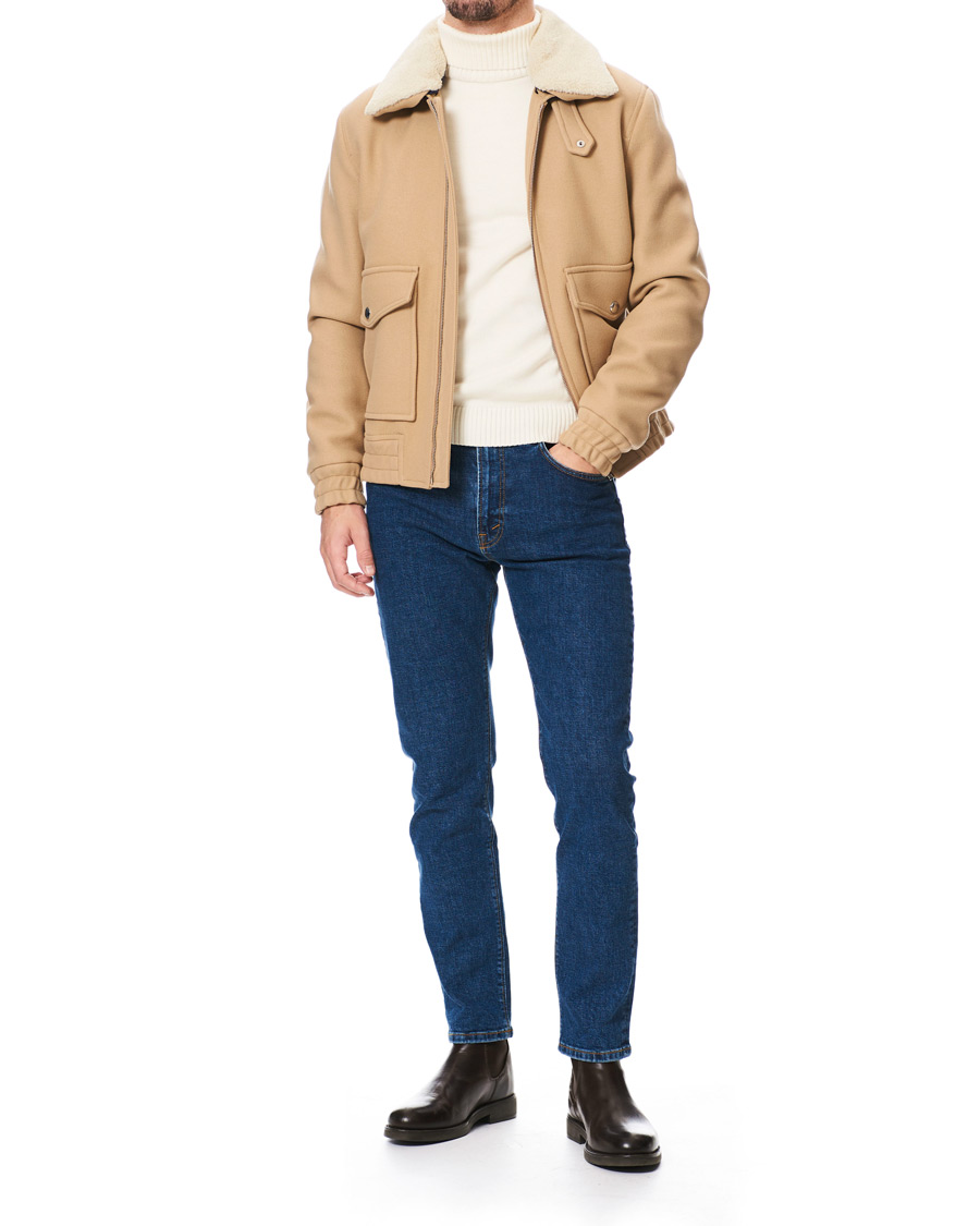 Herr | Jackor | Tommy Hilfiger | Shearling Collar Flight Jacket Classic Camel