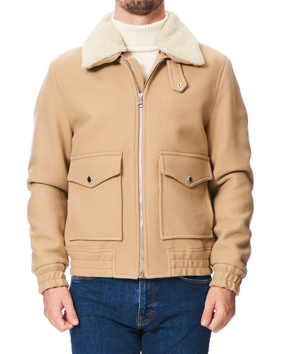 Herr | Jackor | Tommy Hilfiger | Shearling Collar Flight Jacket Classic Camel