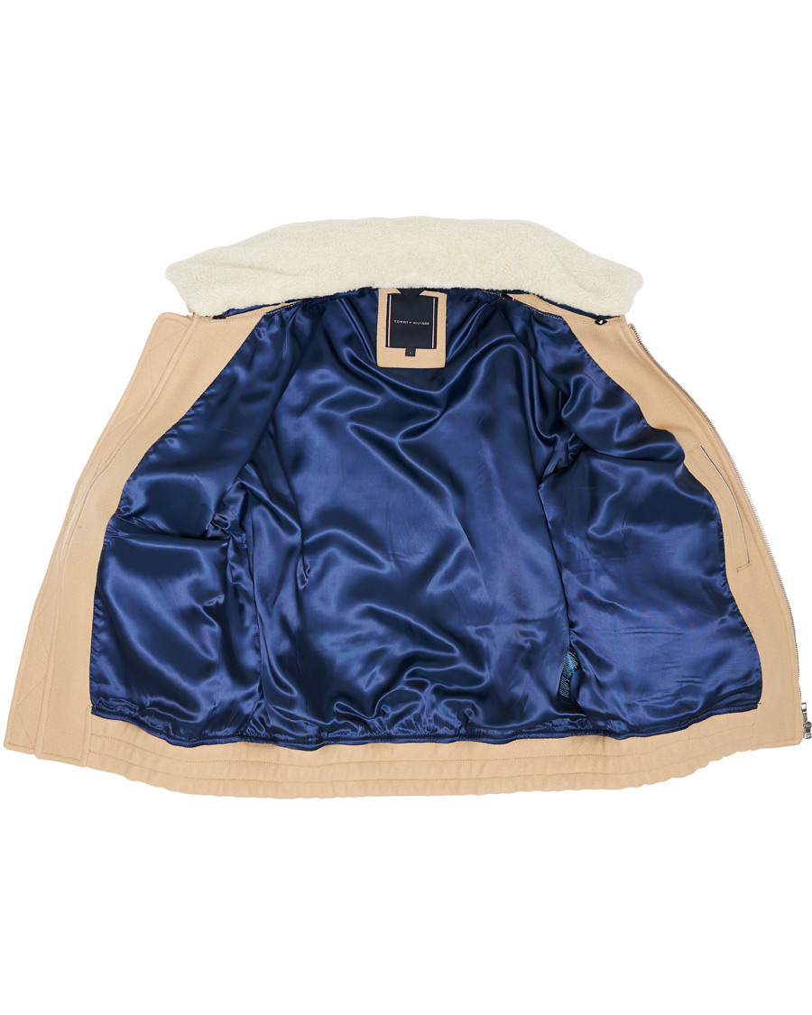 Herr | Jackor | Tommy Hilfiger | Shearling Collar Flight Jacket Classic Camel