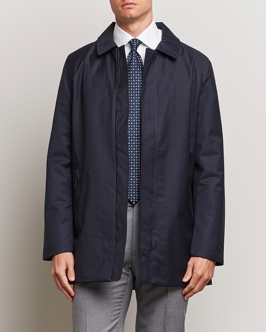 Herr | Jackor | UBR | Regulator Coat Savile Dark Navy Wool