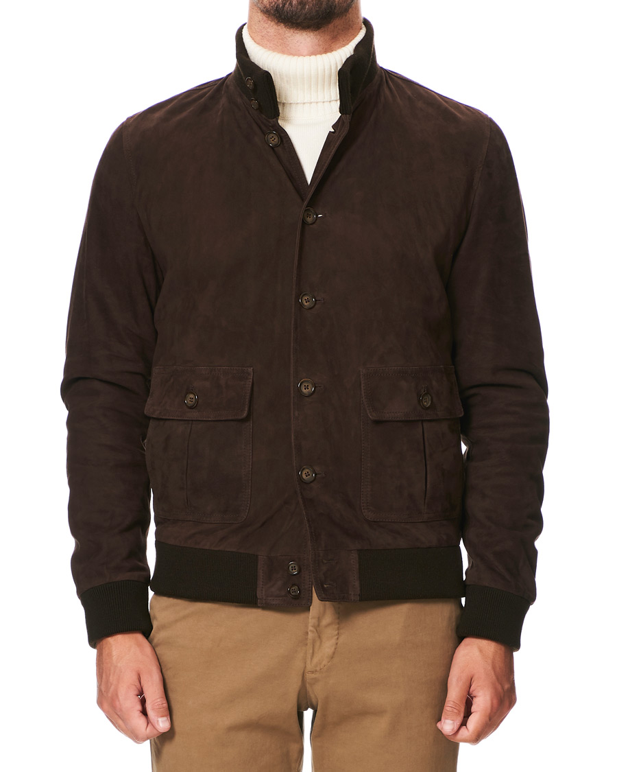 Herr |  | Valstar | Valstarino Suede Jacket Dark Brown
