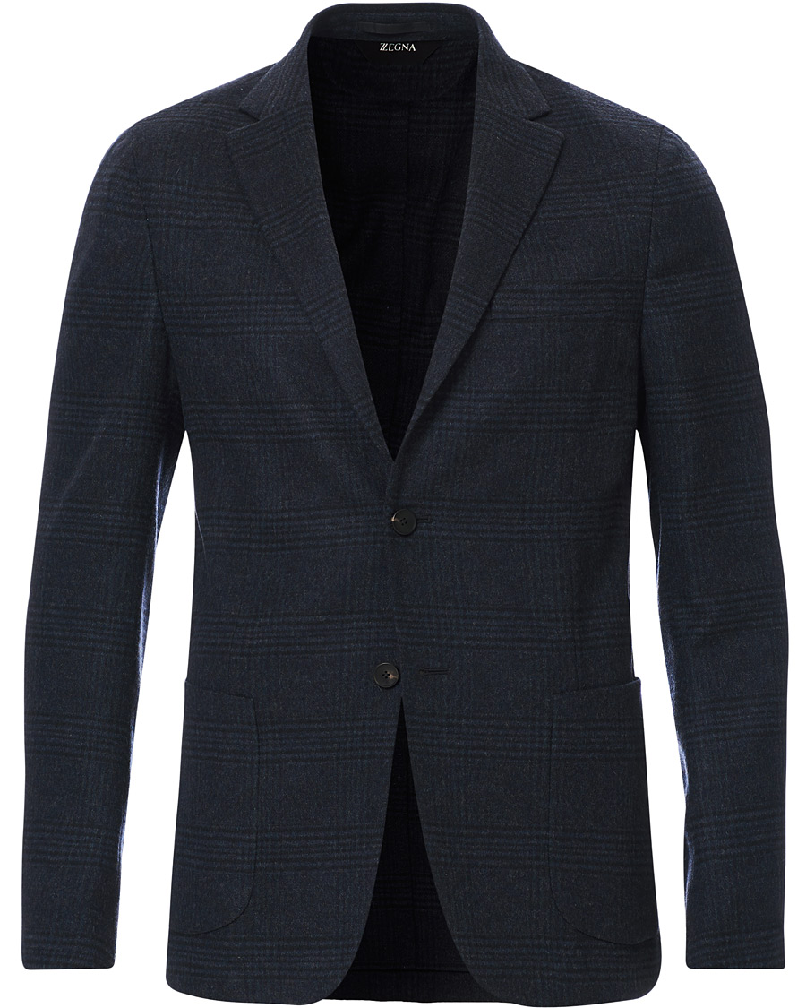 Herr | Kavajer | Z Zegna | Deconstructed Wool Blazer Navy Blue