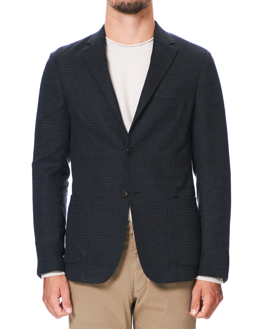 Herr | Kavajer | Z Zegna | Deconstructed Wool Blazer Navy Blue