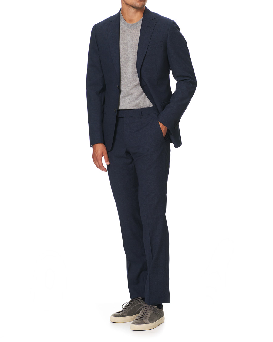 Herr | Kostymer | Z Zegna | Slim Fit Tropical Wool Suit Navy Blue