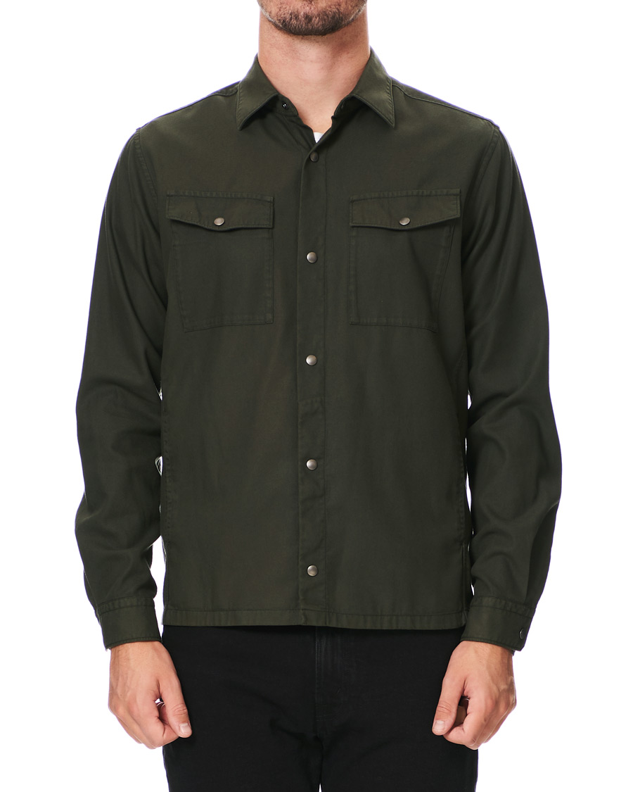 Herr | Skjortor | Z Zegna | Soft Tencel Overshirt Green