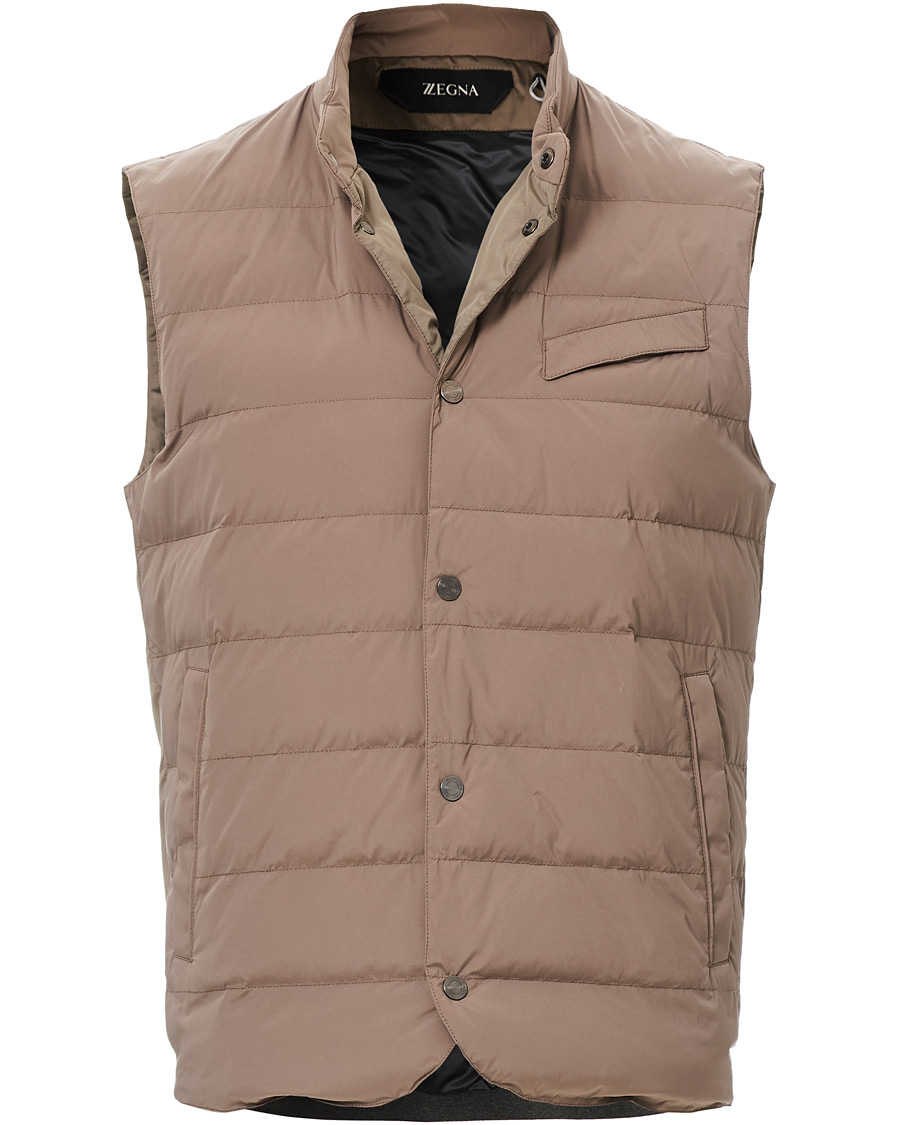 Herr | Jackor | Z Zegna | Stretch Nylon Vest Light Grey