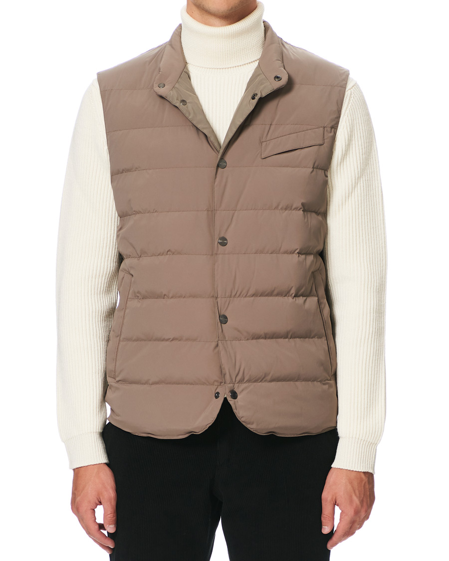 Herr | Jackor | Z Zegna | Stretch Nylon Vest Light Grey