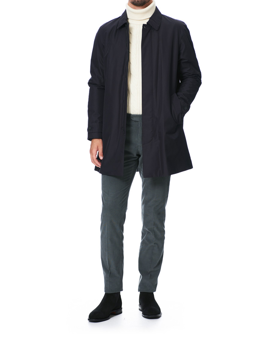 Herr | Jackor | Z Zegna | Micotene Taped Nylon Coat Navy