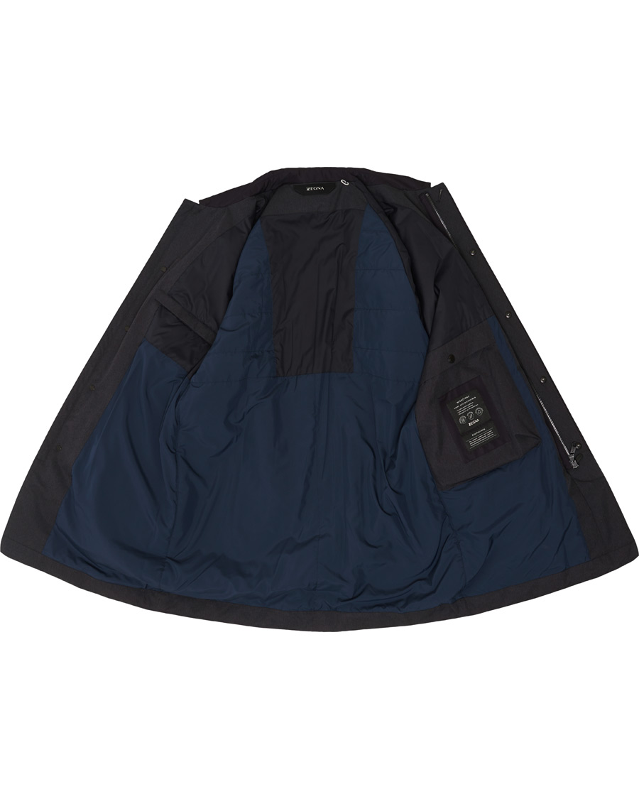 Herr | Jackor | Z Zegna | Micotene Taped Nylon Coat Navy