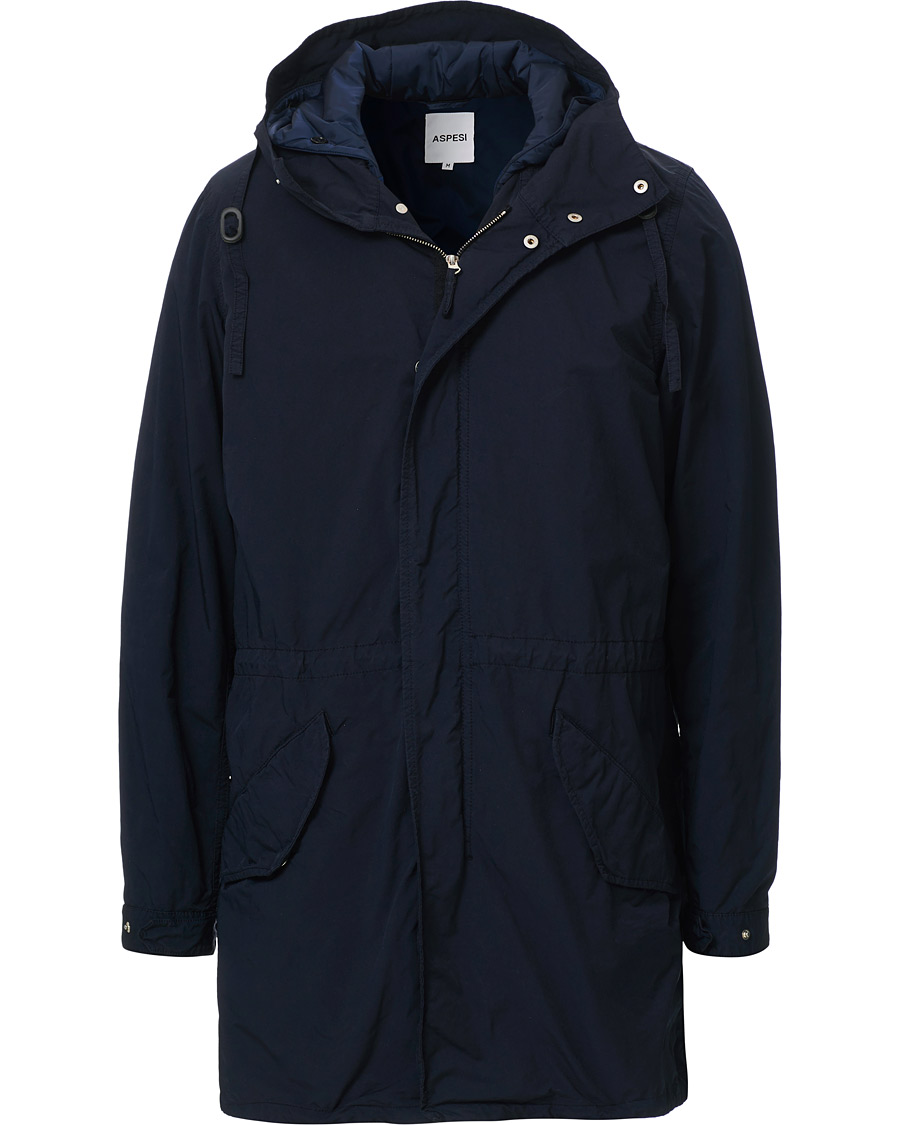 Herr | Jackor | Aspesi | Parkattone Garment Dyed Parka Navy