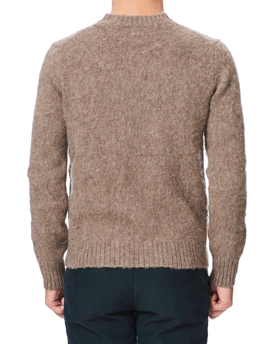 Herr | Tröjor | Aspesi | Shetland Crew Neck Sweater Grey Melange