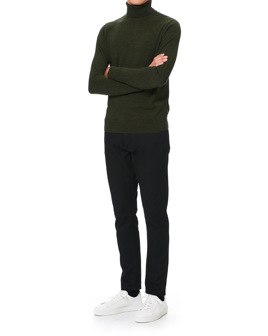 Herr | Tröjor | Calvin Klein | Superior Wool Rollneck Dark Olive