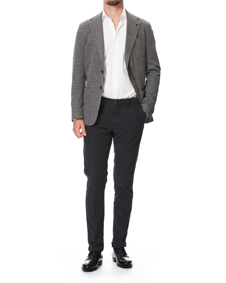Herr | Kavajer | Canali | Wool Blend Jersey Blazer Light Grey