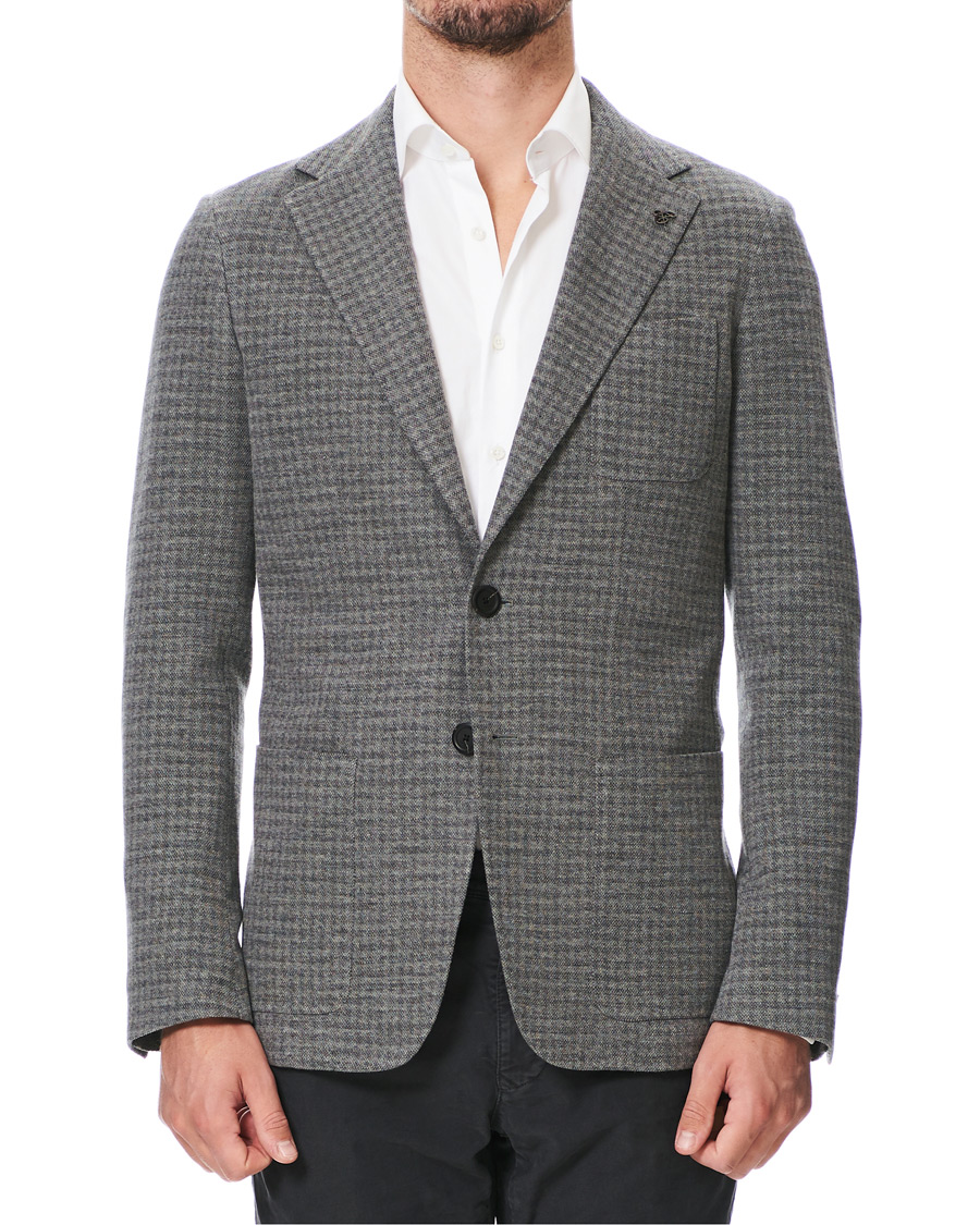 Herr | Kavajer | Canali | Wool Blend Jersey Blazer Light Grey