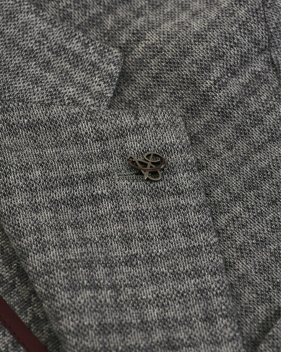 Herr | Kavajer | Canali | Wool Blend Jersey Blazer Light Grey