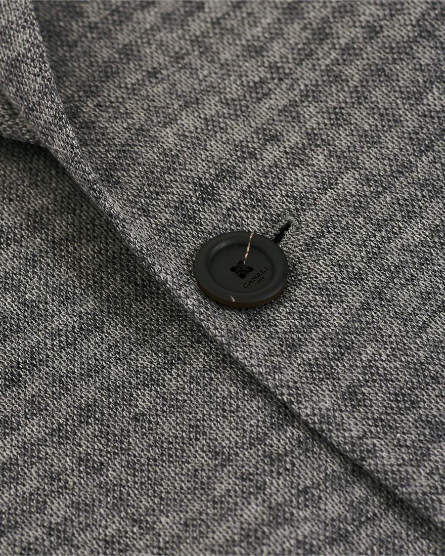 Herr | Kavajer | Canali | Wool Blend Jersey Blazer Light Grey