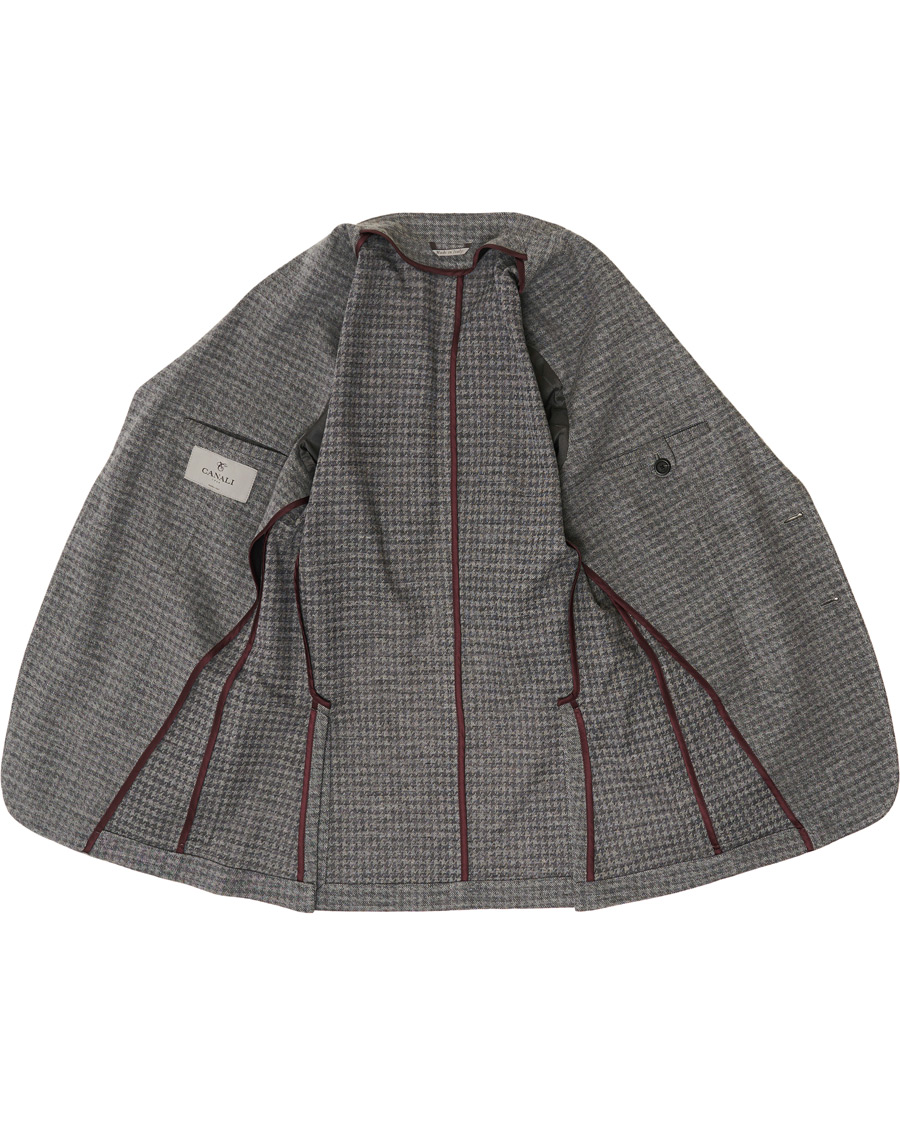 Herr | Kavajer | Canali | Wool Blend Jersey Blazer Light Grey