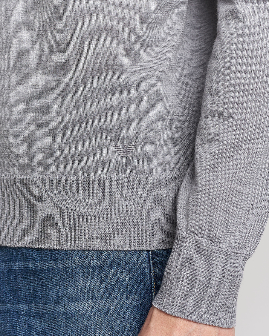 Herr | Tröjor | Emporio Armani | Knitted Merio Polo Grey