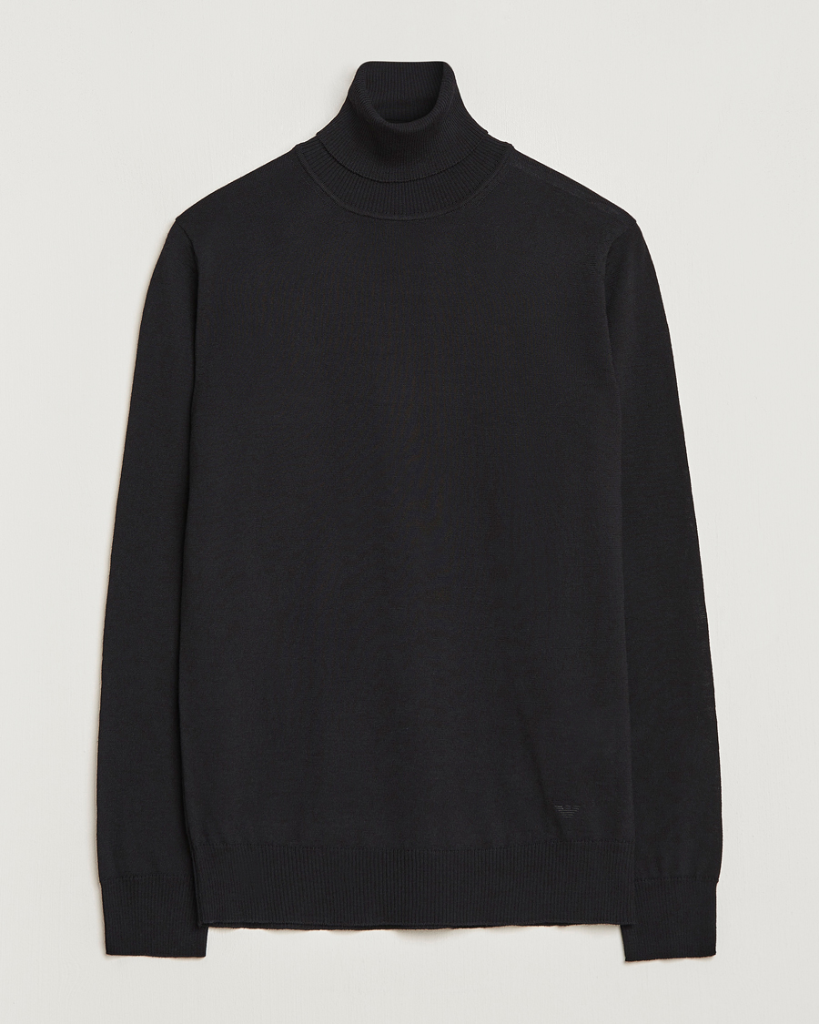 Herr | Tröjor | Emporio Armani | Knitted Merio Polo Black