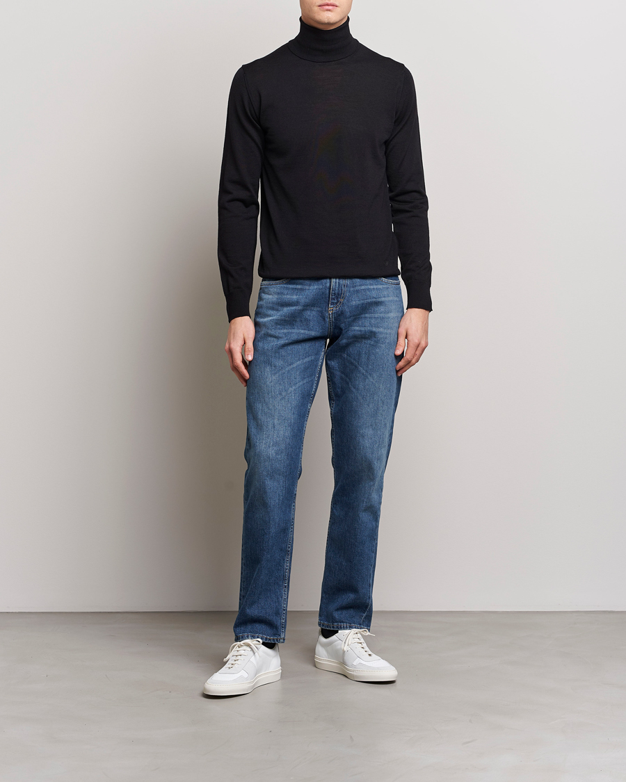 Herr | Tröjor | Emporio Armani | Knitted Merio Polo Black