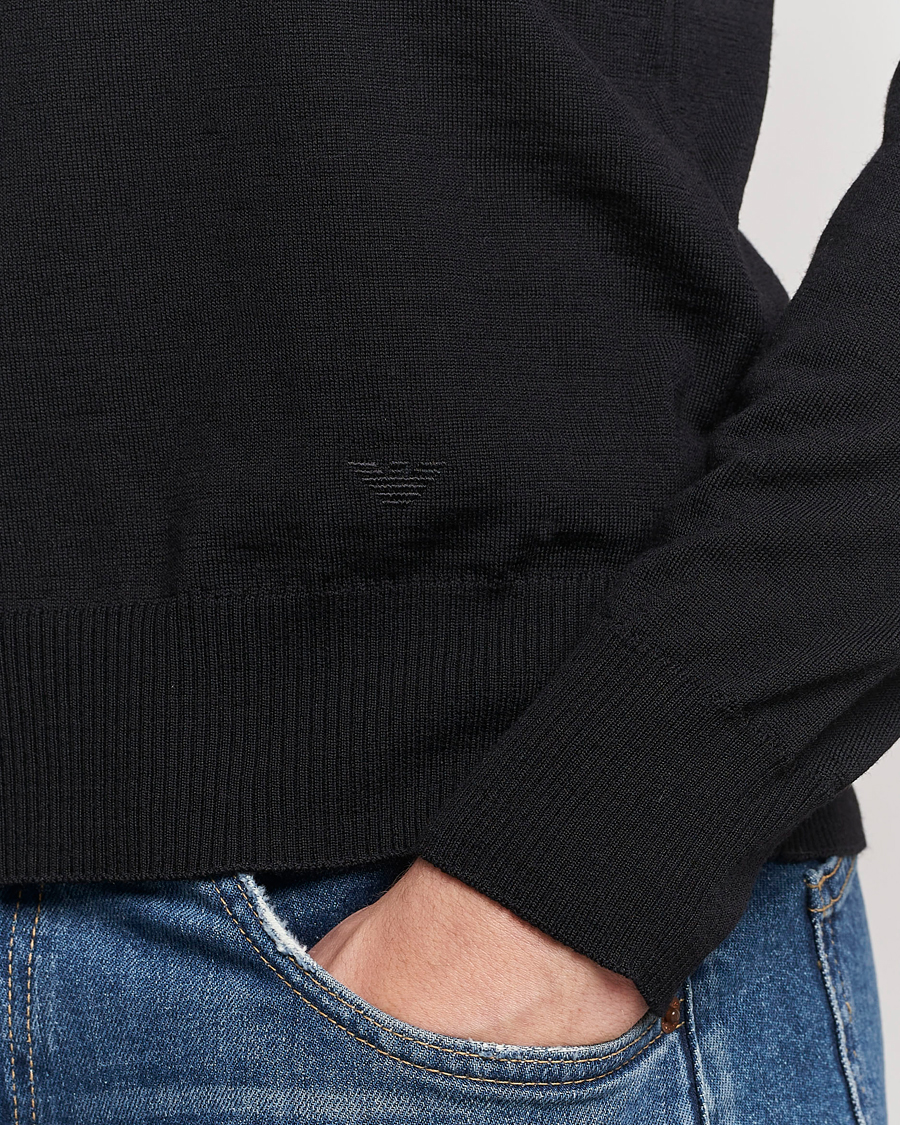 Herr | Tröjor | Emporio Armani | Knitted Merio Polo Black