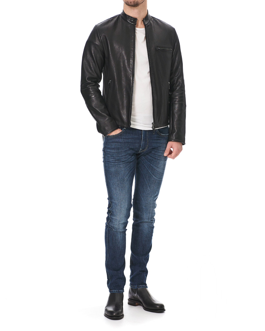 Herr | Jackor | Emporio Armani | Leather Jacket Black