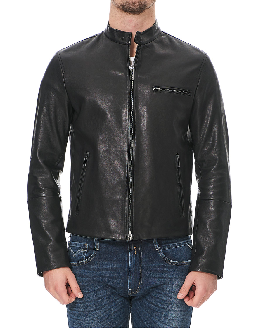 Herr | Jackor | Emporio Armani | Leather Jacket Black