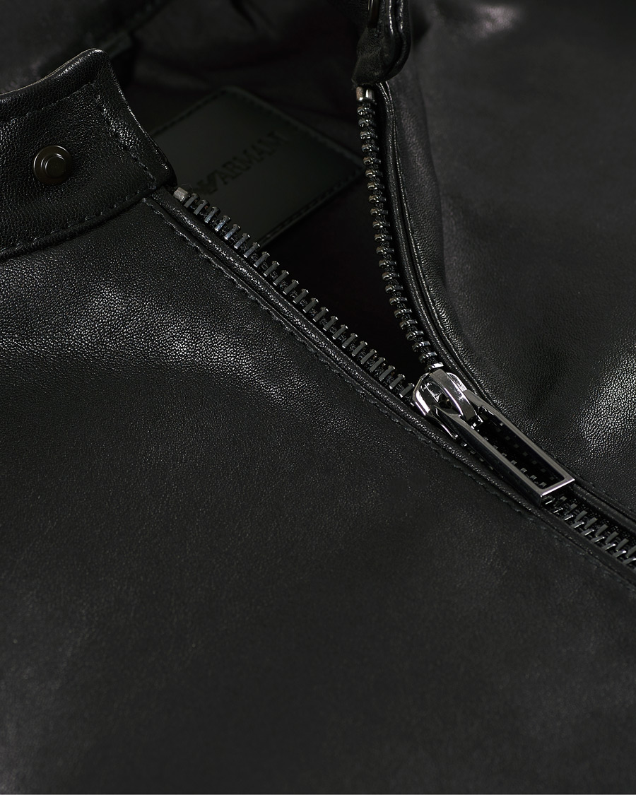 Herr | Jackor | Emporio Armani | Leather Jacket Black