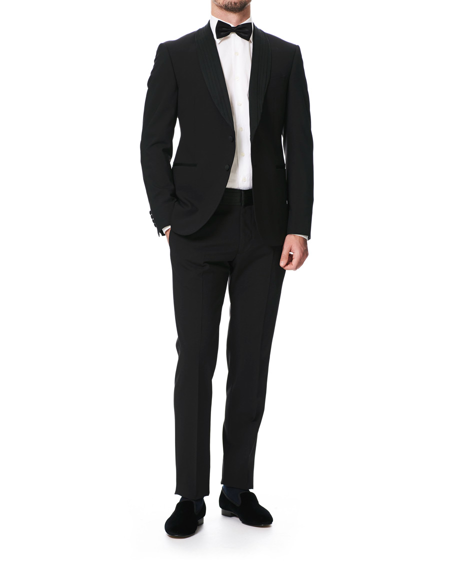 Herr | Kostymer | Emporio Armani | Slim Fit Virgon Wool Shawl Collar Tuxedo Black