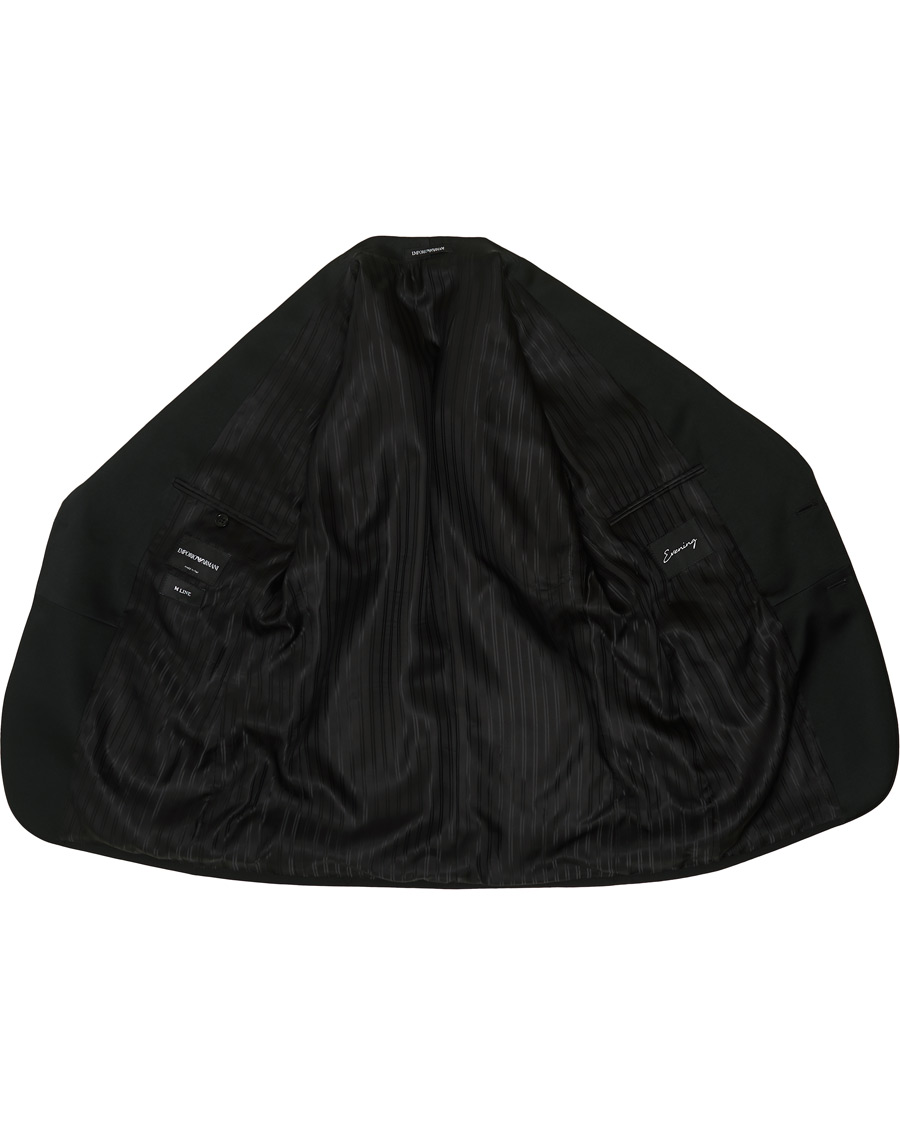 Herr | Kostymer | Emporio Armani | Slim Fit Virgon Wool Shawl Collar Tuxedo Black