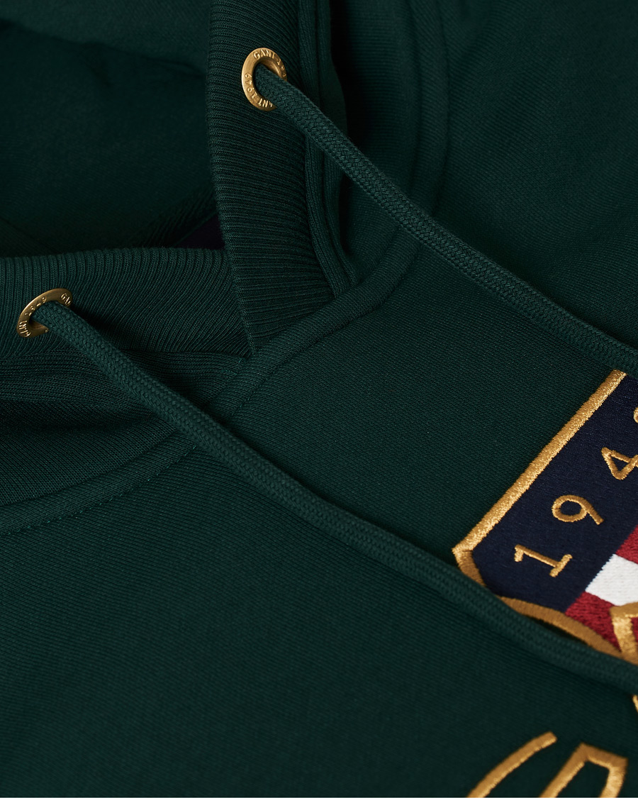 Herr | Tröjor | GANT | Archive Shield Hoodie Tartan Green