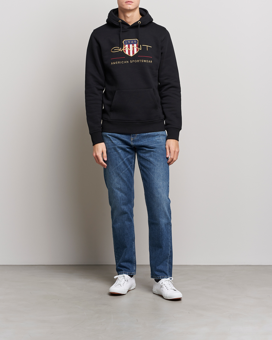 Herr | Tröjor | GANT | Archive Shield Hoodie Black
