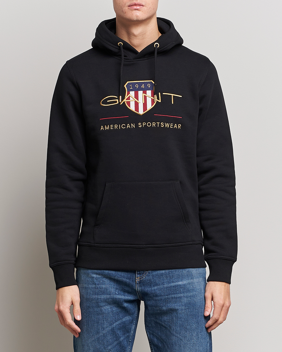 Herr | Tröjor | GANT | Archive Shield Hoodie Black