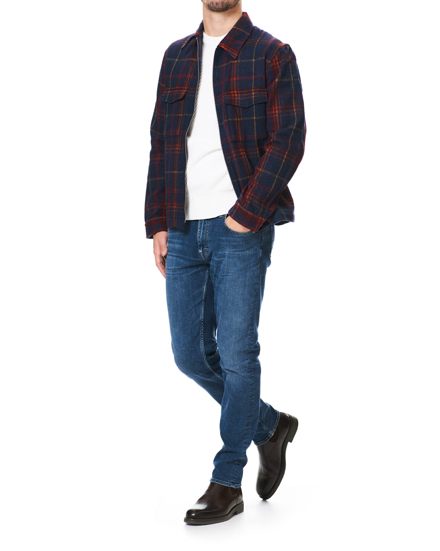 Herr | Skjortor | GANT | Wool Blend Check Zip Overshirt Multi